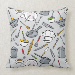 Kitchen Tools Pattern Cushion