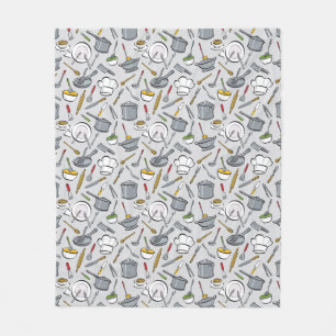 Kitchen Tools Pattern Fleece Blanket