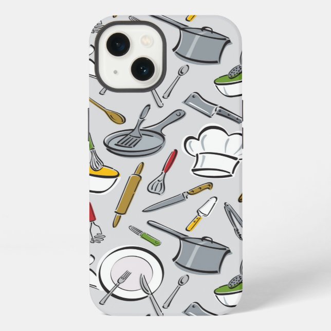 Kitchen Tools Pattern iPhone Case (Back)
