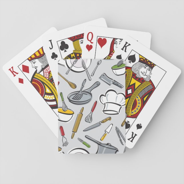 Kitchen Tools Pattern Playing Cards (Back)
