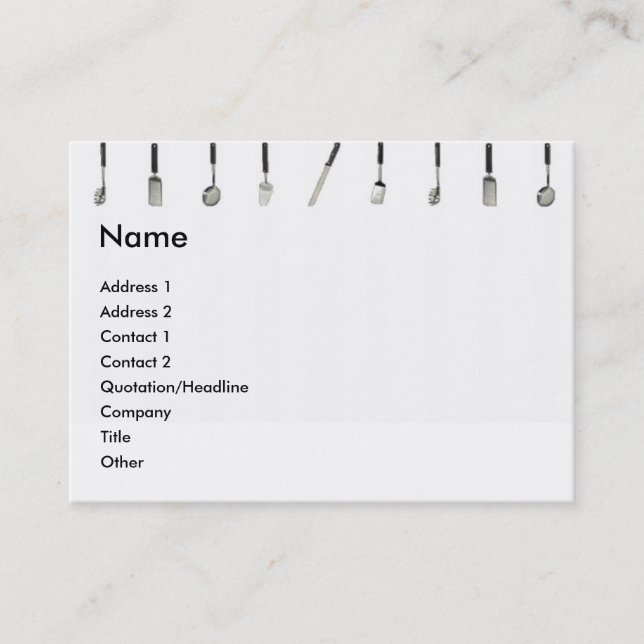 Kitchen Tools Profile Card (Front)