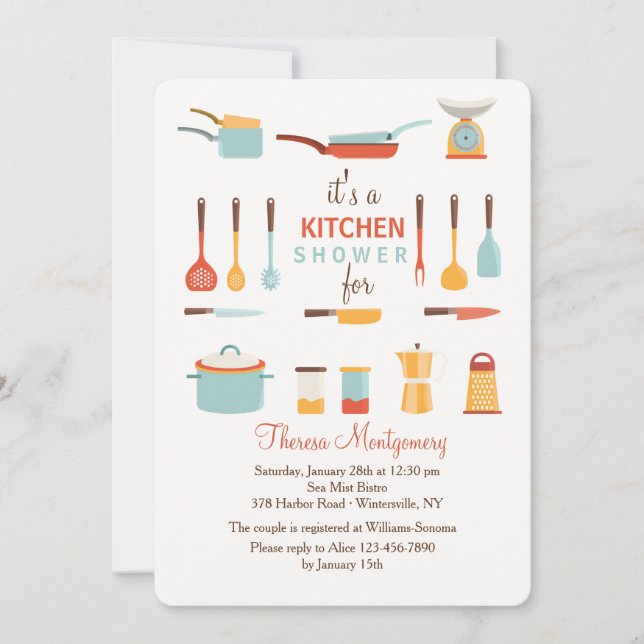 Kitchen Tools Shower Invitation (Front)