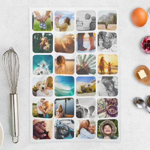 Kitchen Towel 24 Photo Rounded Template