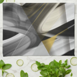 Kitchen Towel Abstract Trend Interior Decor Black