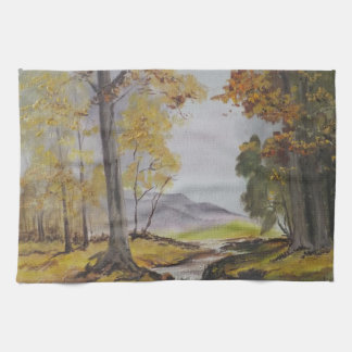 Kitchen Towel Ann Hayes Painting Forest Stream