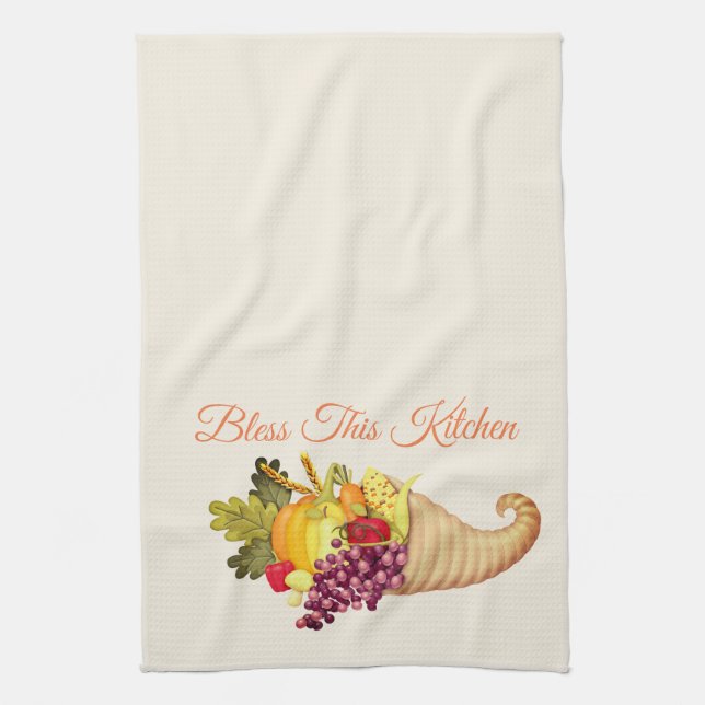 Kitchen Towel-Bless This Kitchen Tea Towel (Vertical)