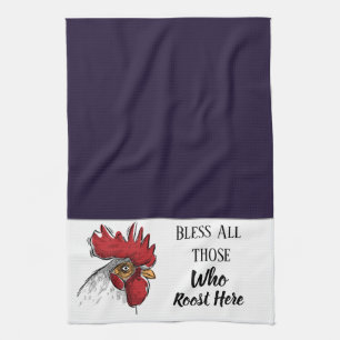 Kitchen Towel-Chicken Bless All Those Who Tea Towel