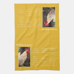Kitchen Towel-Chicken Bucket List Tea Towel
