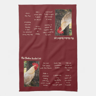 Kitchen Towel-Chicken Bucket List Tea Towel