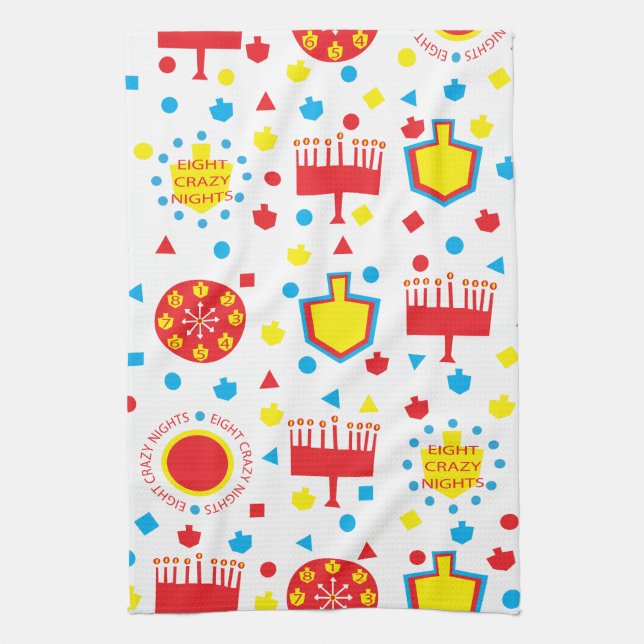 Kitchen Towel "COLORFUL CRAZY 8" (Vertical)