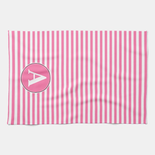 Kitchen Towel, Custom Monogram Tea Towel (Horizontal)