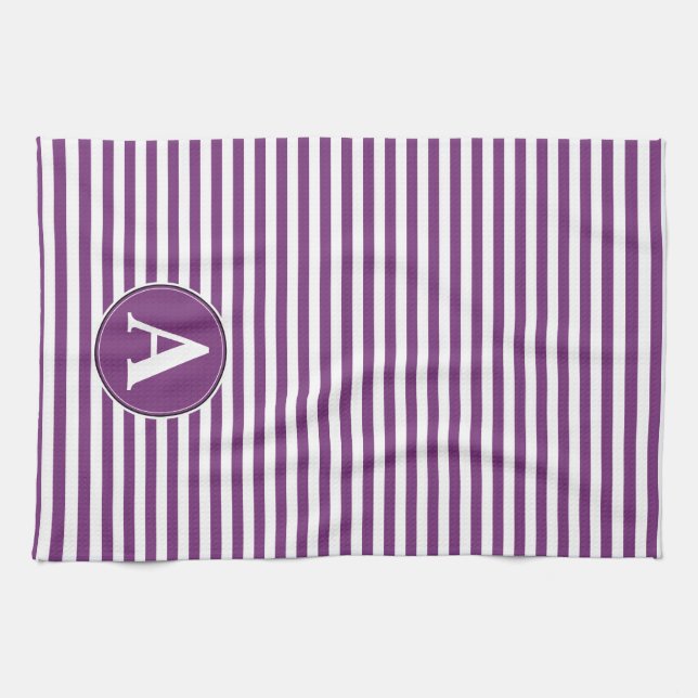 Kitchen Towel, Custom Monogram Tea Towel (Horizontal)
