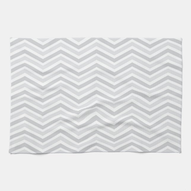 Kitchen Towel/Grey Chevron Tea Towel (Horizontal)