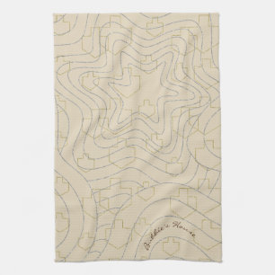 Kitchen Towel Hanukkah Stars & Dreidels Towel