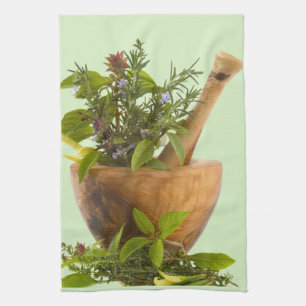 Kitchen Towel--Herbs Tea Towel