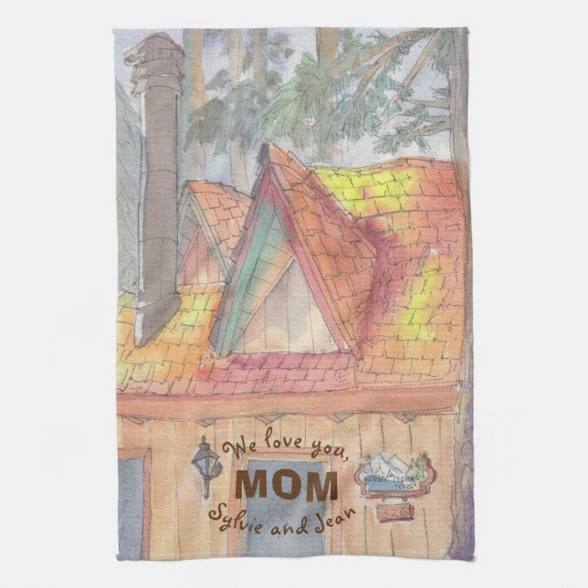 Kitchen Towel "Lake Arrowhead" (Vertical)