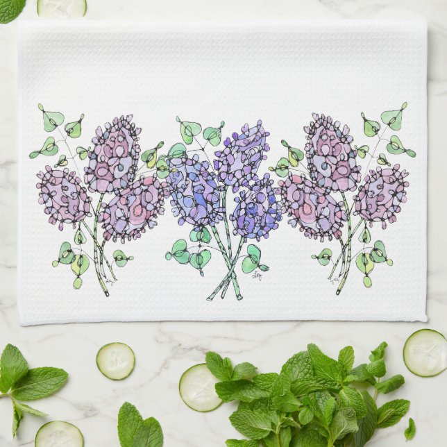 Kitchen Towel - NGA Lilacs (Folded)