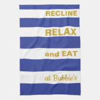 Kitchen Towel Passover/Blue, "EAT AT... "