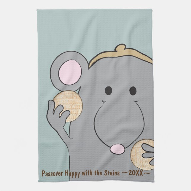 Kitchen Towel "Passover Matzah, Matzah" (Vertical)