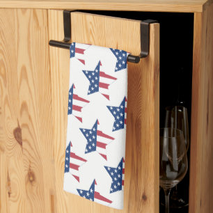 Kitchen Towel-Patriotic Stars Tea Towel