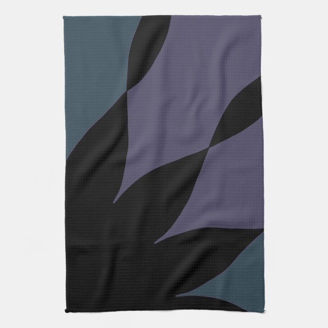 Kitchen Towel - 'Pendulums' in Muted Rain (Vertical)