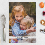 Kitchen Towel Photo & Name Template<br><div class="desc">Personalised photo and name kitchen tea towel. Perfect for a loved one that likes to spend time in the kitchen.</div>