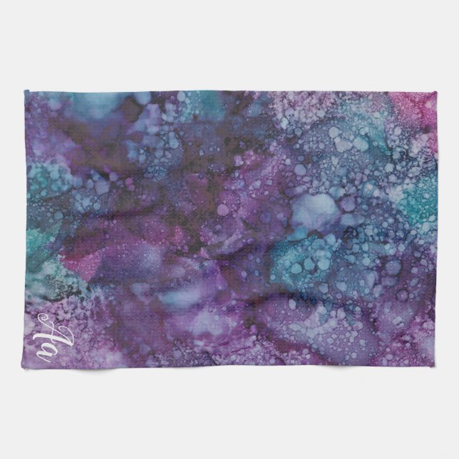 Kitchen Towel "Purple-Blues So Pretty" (Horizontal)