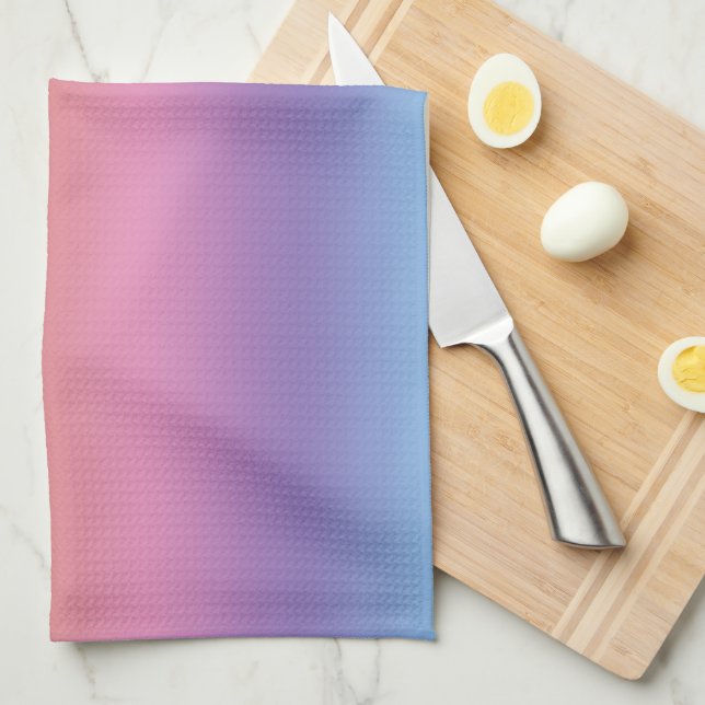 Kitchen Towel - Rainbow Coloured Stripes (Quarter Fold)