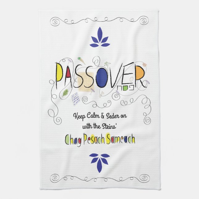 Kitchen Towel "Seder On " (Vertical)
