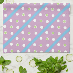 Kitchen Towel/Stripes and Polka Dots Tea Towel