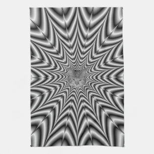 Kitchen Towel  Super Nova in Black and White