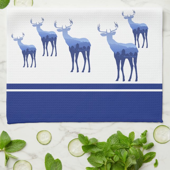 Kitchen Towel-The Deer Tea Towel (Folded)