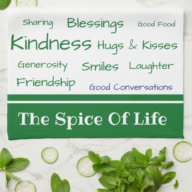 Kitchen Towel-The Spice of Life Tea Towel (Folded)