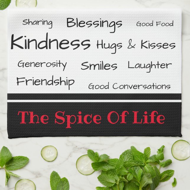 Kitchen Towel-The Spice of Life Tea Towel (Folded)