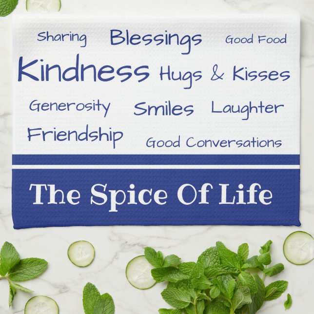Kitchen Towel-The Spice of Life Tea Towel (Folded)