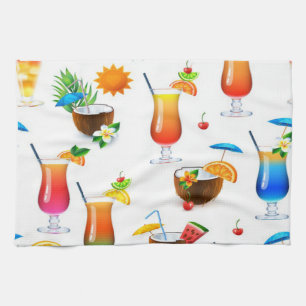 Kitchen Towel/Tropical Drinks Tea Towel