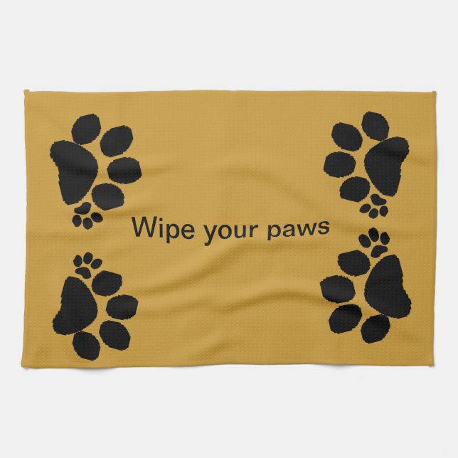 Kitchen Towel - Wipe Your Paws (Horizontal)
