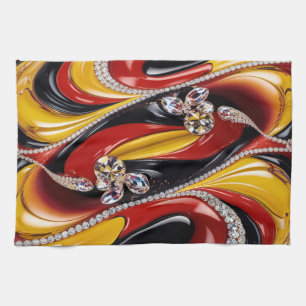 Kitchen towel with Belgian Colours Design