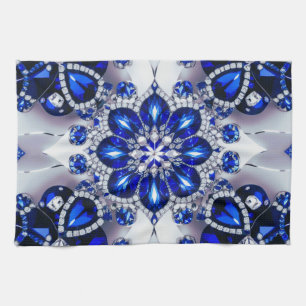 Kitchen towel with Blue White Colours Design
