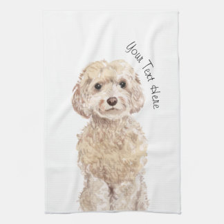 Kitchen Towel with Champagne Cockapoo