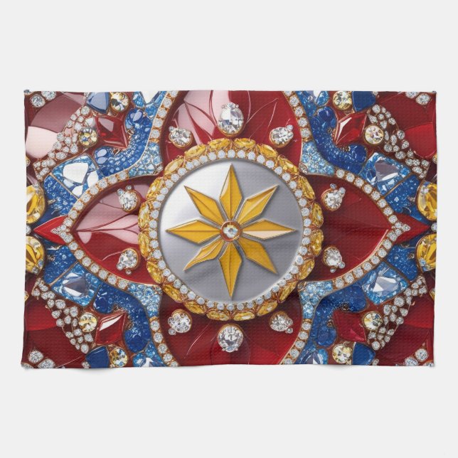 Kitchen towel with Colombian Colours Design (Horizontal)