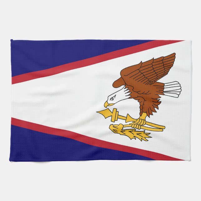 Kitchen towel with Flag of American Samoa, U.S.A. (Horizontal)