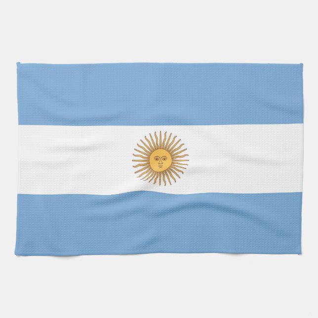 Kitchen towel with Flag of Argentina (Horizontal)