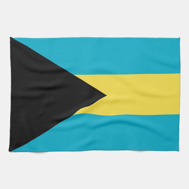 Kitchen towel with Flag of Bahamas (Horizontal)