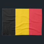 Kitchen towel with Flag of Belgium<br><div class="desc">Add a touch of Belgian pride to your kitchen with our exclusive kitchen towel featuring the flag of Belgium! Crafted with meticulous attention to detail, this kitchen towel is more than just a functional item; it’s a celebration of Belgium’s culinary heritage and cultural identity. The vibrant design prominently displays the...</div>