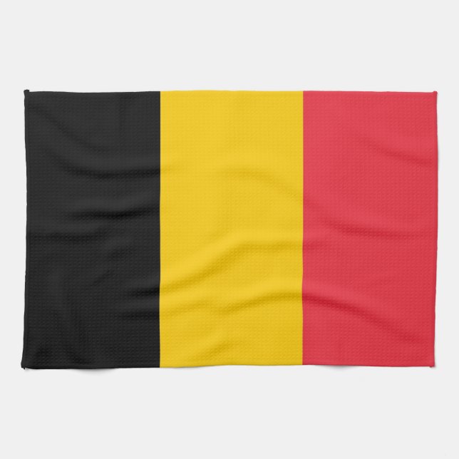 Kitchen towel with Flag of Belgium (Horizontal)