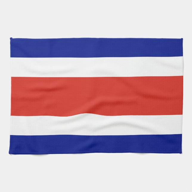 Kitchen towel with Flag of Costa Rica (Horizontal)