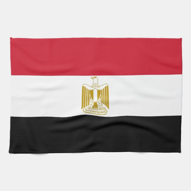 Kitchen towel with Flag of Egypt (Horizontal)