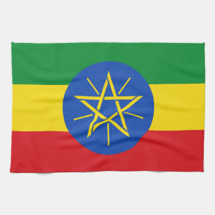 Kitchen towel with Flag of Ethiopia