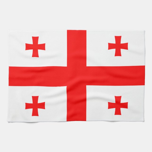 Kitchen towel with Flag of Georgia (Horizontal)